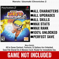 Naruto Uzumaki Chronicles 2 100 PS2 Memory Card All CHEATS ITEMS