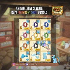 Animal Jam Classic AJC Rare MLP Rainbow Dash READ DESCRIPTION