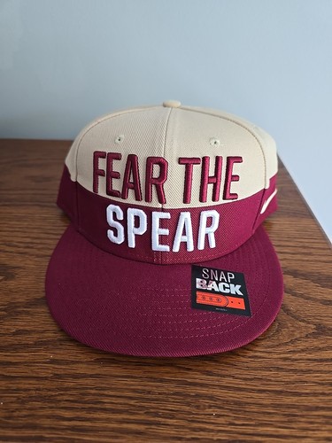 Nike Football Redskins Hat "Fear the Spear" Gold Maroon Adult Snap back New - 第 1/6 張圖片