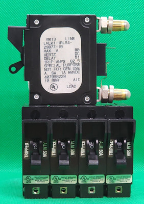 5x AIRPAX LMLK1-1RLS4-29877-10 1P 50A 80V BULLET-STYLE CIRCUIT BREAKER [FC1-3]