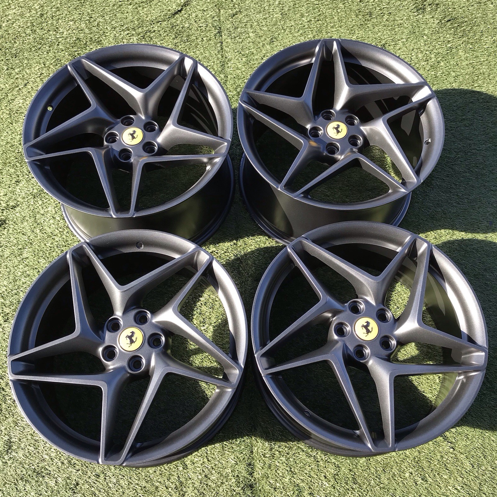 20 FERRARI F8 RIMS WHEELS TRIBUTO OEM FACTORY RIMS GRAY 861252 861242