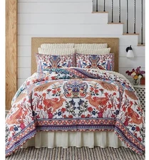 New Studio D Kyrie Peacock Floral King Comforter & Shams Set 3pc