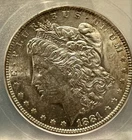 1881-O $1 AU 58 ANACS Toned Morgan Silver Dollar - Great Eye Appeal