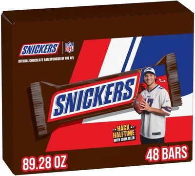 GENERIC 48 ct Box, 1.86 oz Bar, SNICKERS Full Size Bulk Milk Chocolate Candy Bars