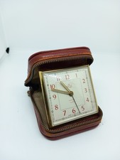 Vintage Smiths 7 Jewels De Luxe Travel Alarm Clock Made in England