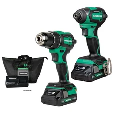 Metabo HPT KC18DEXQBM 18V MultiVolt 2-Tool Combo Kit with 2 Batteries (2 Ah) New