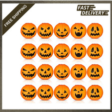 Halloween paper lanterns, pumpkin designs, 8 inch decoration kit, orange, indoor