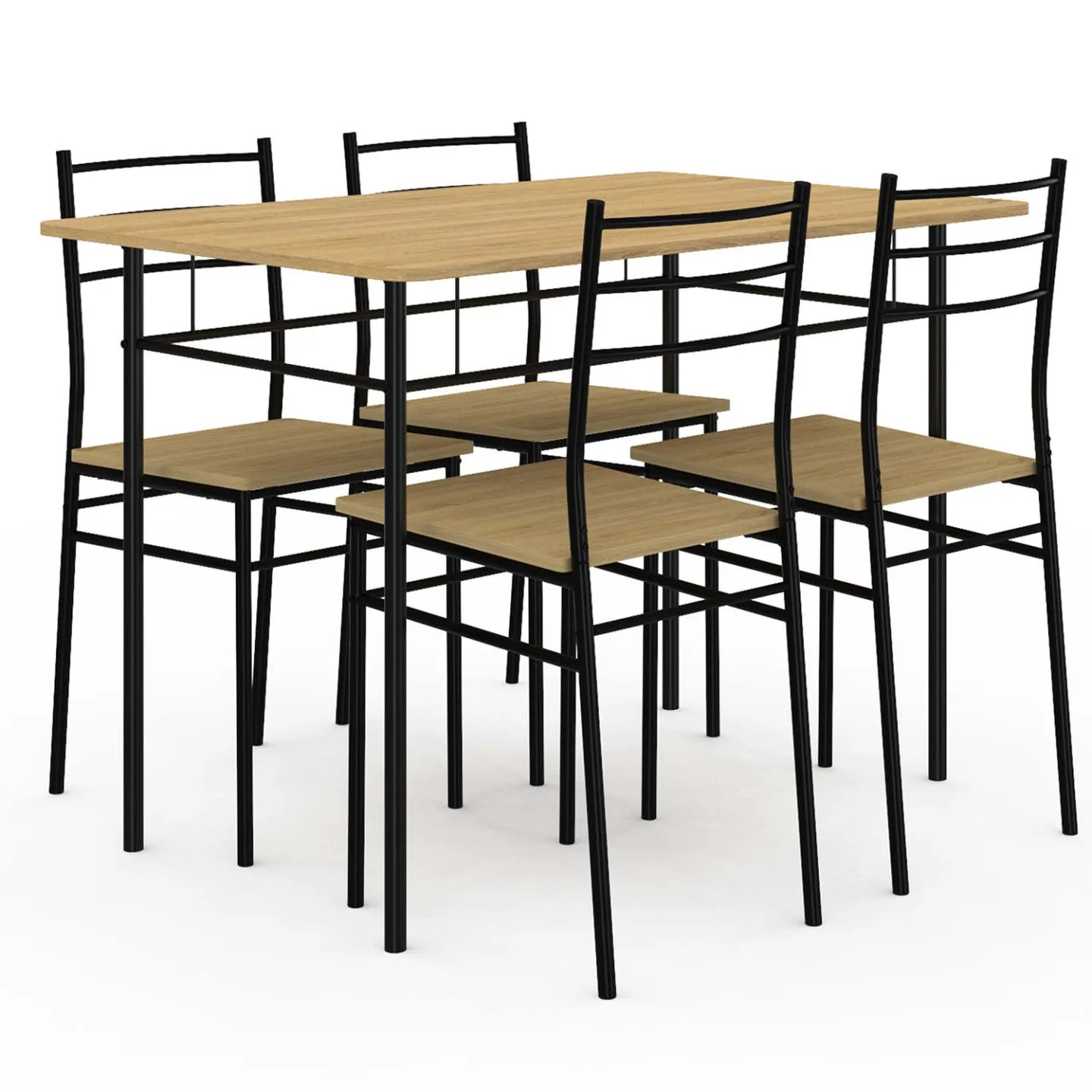 Table coin repas ANGIE avec 4 chaises pour petits espaces et studios