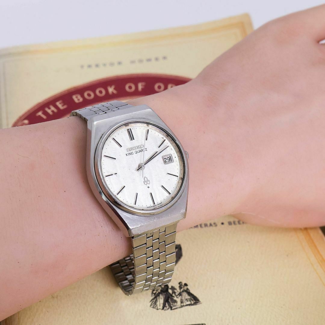 稼働 SEIKO KING QUARTZ 腕時計 デイト アンティーク 1045 Operating Seiko King Quartz Date Watch Antique 1045 | eBay