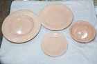 Lot of 4 Fiestaware Homer Laughlin Peony Dinner Setting