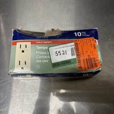 Leviton Decora T5325-TMP 15A 125V Tamper Resistant Outlet - 10 Pack 5521