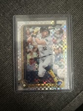 2025 Topps Chrome X-Fractor Refractor #98 Rhys Hoskins Milwaukee Brewers