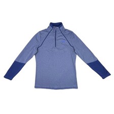 The North Face Womens Medium Pullover Cinder100 Blue 1/4 Zip Performance