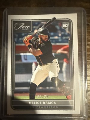 2022 Panini Three and Two Heliot Ramos 1/99 Newest Yankee First On Print