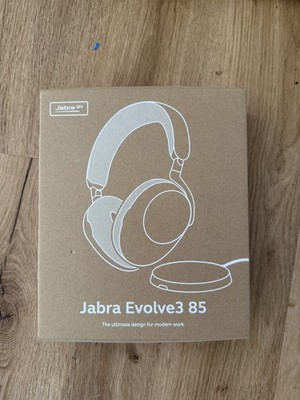 Jabra Evolve3 85 Bluetooth Headset Grau Neu Mit Ladestation