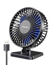 USB Desk Fan, Small But Powerful, Personal Portable Quiet 3 Speeds, Adjustabl...