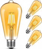 Nuodifan Edison Vintage GlüHbirne, 3 StüCk Edison LED Lampe Warmweiß E27 Retro G