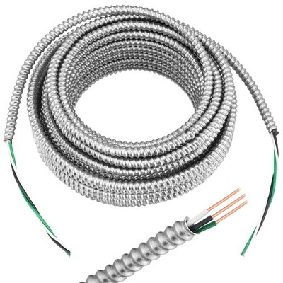 Kingdder Metal Clad Cable, Wire With Ground, Metal Solid Clad Cable with Aluminu