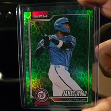 2026 Topps Series 1 - James Wood #349 Holiday Foil Green