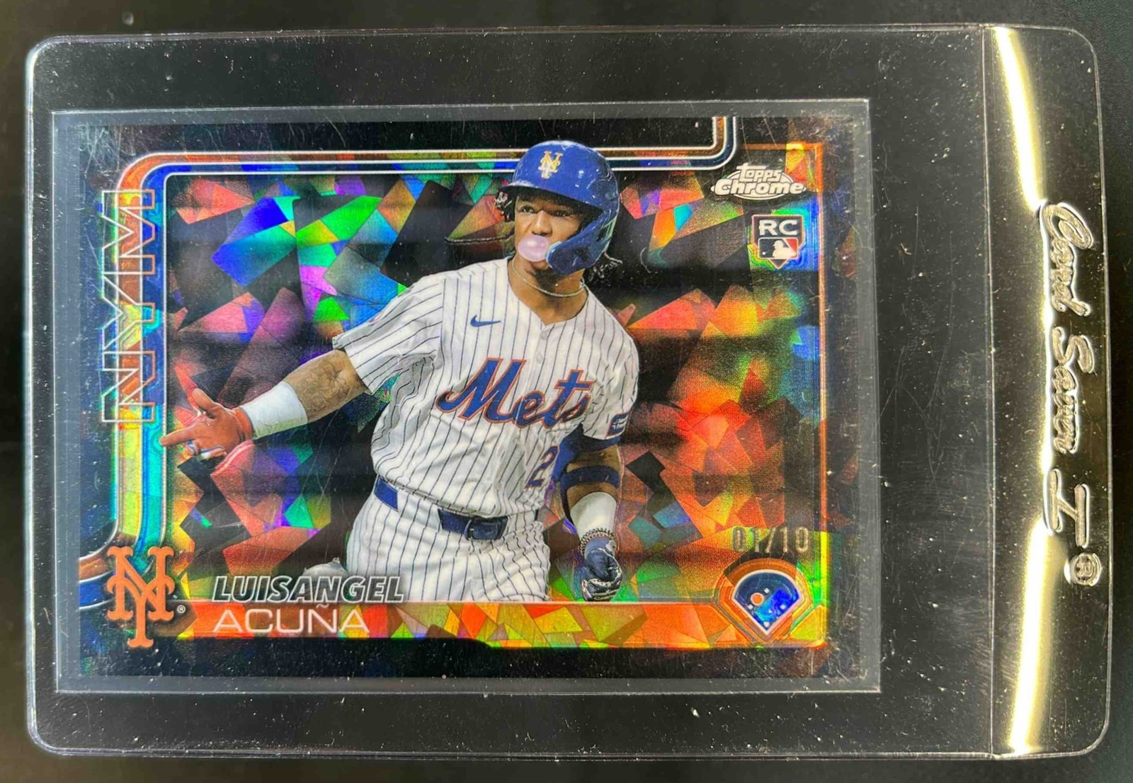 2025 Topps Chrome Sapphire Luisangel Acuna Variation RC Black Refractor #1/10