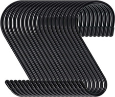 6 Inch 24 Pack Large S Hooks for Hanging Plants,Vinyl Coated Heavy Duty S Hooks