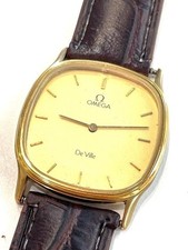 Vintage Omega De Ville Cal.1365 Push Gold 24mm Ladies Qz Watch Battery dead