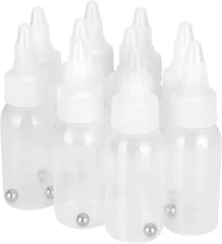Tbest Paint Bottle,10 Pack Airbrush Bottles Jars As picture show, White 