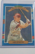 Donruss 1990 Diamond Kings Len Dykstra #7 Philadelphia Phillies Baseball Card