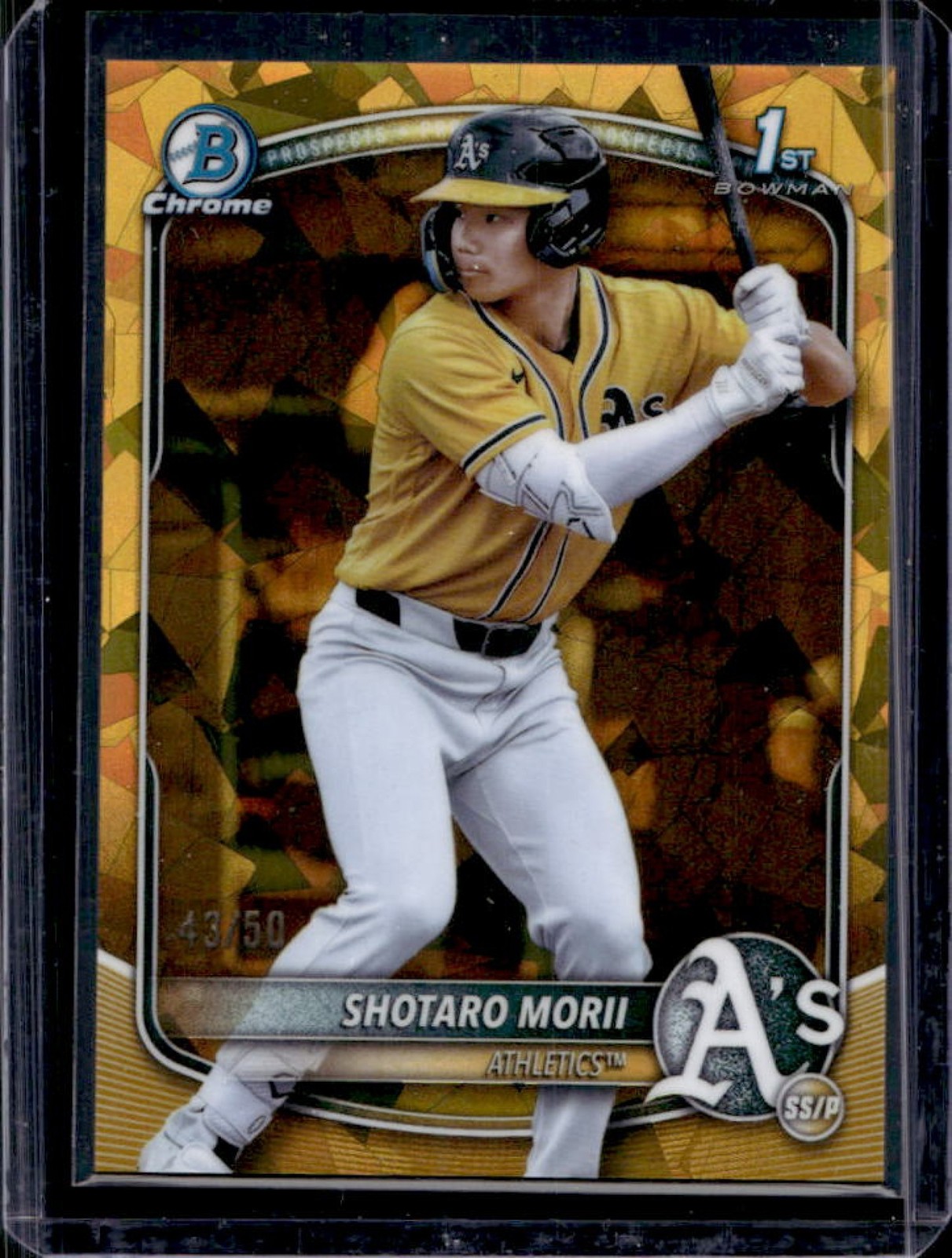 2025 Bowman Chrome Sapphire Shotaro Morii Gold Refractor 1st Prospect #43/50