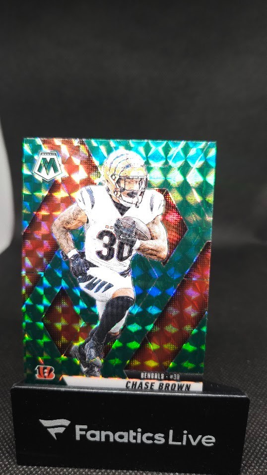 Chase Brown 2025 Panini Mosaic Mosaic Green #220 Bengals