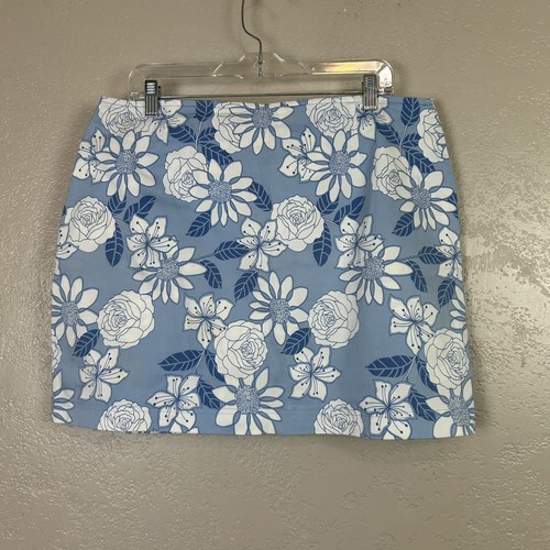 Moda Bug Blanco y Azul Floral Minifalda Informal Ropa Resort Talla 16 - Imagen 8 de 14