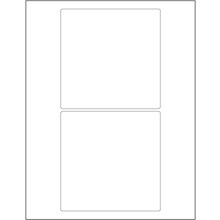 5 x 5" White Rectangle Laser Labels-2 Labels per Sheet-200 per Case