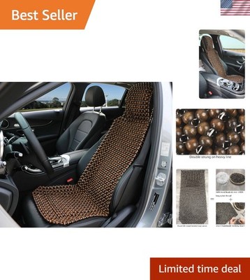 Ergonomic Cooling Seat Cushion with Natural Wood Beads for Effortless Comfort