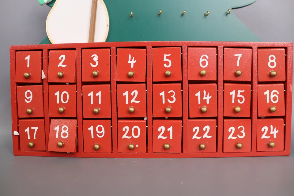 Kurt S. Adler Wooden Snowman with Tree Advent Calendar - Image 2 of 4