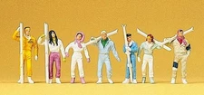 Preiser 10316 HO Scale Recreation & Sports -- Skiers pkg(7)