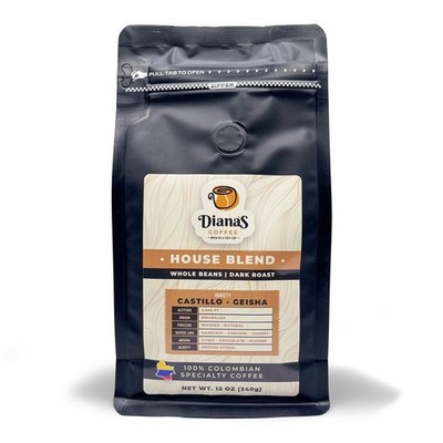Diana's Coffee | Original Specialty | House Blend | Whole Bean | 12 oz (340g)