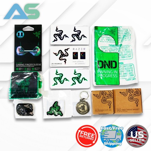 Razer Collectible Goodie Bag Bundle – Finger Sleeves, Keychain, Stickers & More