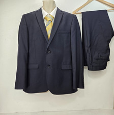 Next 2 Piece Suit Blue Pure Wool Men
