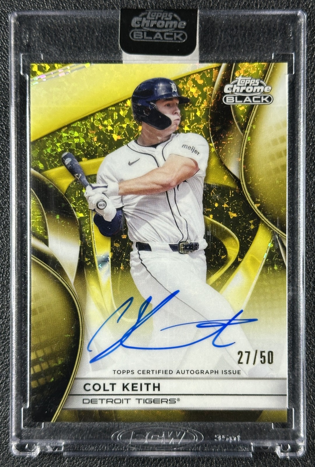 COLT KEITH 2025 TOPPS CHROME BLACK GOLD MINI-DIAMOND REFRACTOR AUTO 27/50