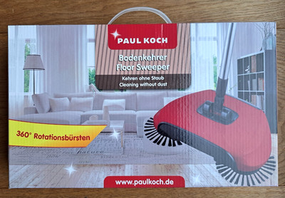  Bodenkehrer/Floor Sweeper-Kehren ohne Staub-Paul Koch-360°Rotationsbürsten-OVP 