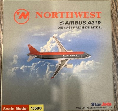 StarJets SJNWA129 Northwest Airlines Airbus A319 N301NB 1:500 New in Box