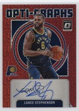 2024-25 Panini Donruss Optic Opti-Graphs Choice Prizm Lance Stephenson Auto 14t3