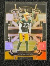 Anders Carlson 2023 Select Black & Gold Die Cut Prizm #36 Rookie Packers RC