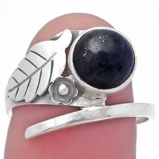 Natural Purple Aventurine 925 Sterling Silver Ring s.8 Jewelry R-1410