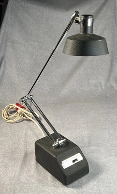 VINTAGE 1960s MCM TENSOR Model TLC-1 Black Adjustable Desk Lamp Shine Inspected