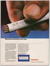 Raytheon Vintage 1987 Military Advertising Print Ad Laser Etching Cable