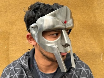 MF Doom Gladiator Mask Anti-Rust Steel Face Mask for Cosplay Unique Gift