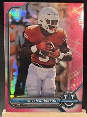2021-22 Bowman U - Chrome Prospects - Pink Refractor - Bijan Robinson #95