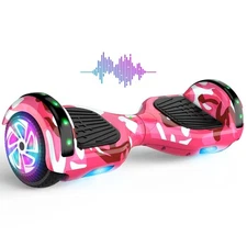 Electric Kids Hoverboard 6.5'' Cool Solid Wheel Bluetooth Self-Balancing Scooter