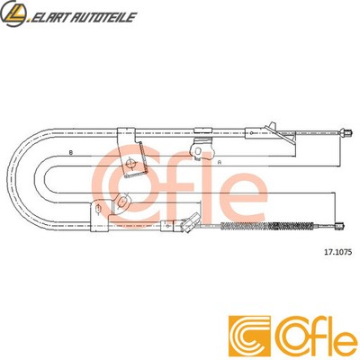 SEILZUG FESTSTELLBREMSE 17.1075 FÜR TOYOTA YARIS/VERSO 1NZ-FE 1.5L2SZ-FE 1.3L